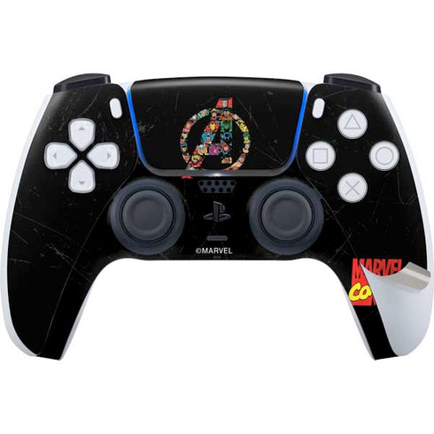 Marvel Classic Comics Avengers Logo PS5 Pro Bundle Skin